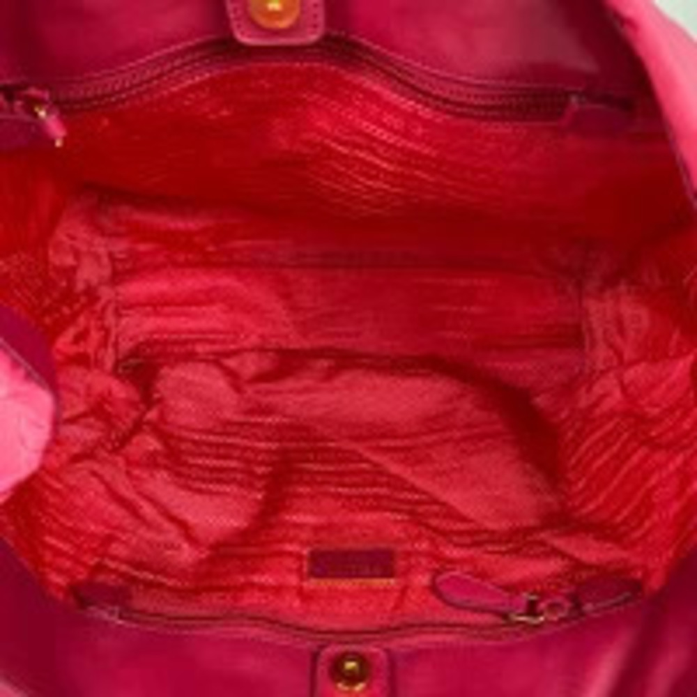 Prada Handbag Rose Pink Motif Tote Bag Tessuto Pink - Picture 6 of 6
